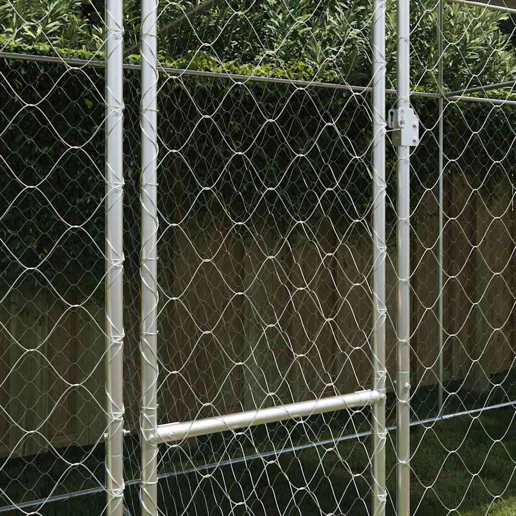 Jaula Para Perro Con Techo Plateado 600 X 200 X 256 Cm_2