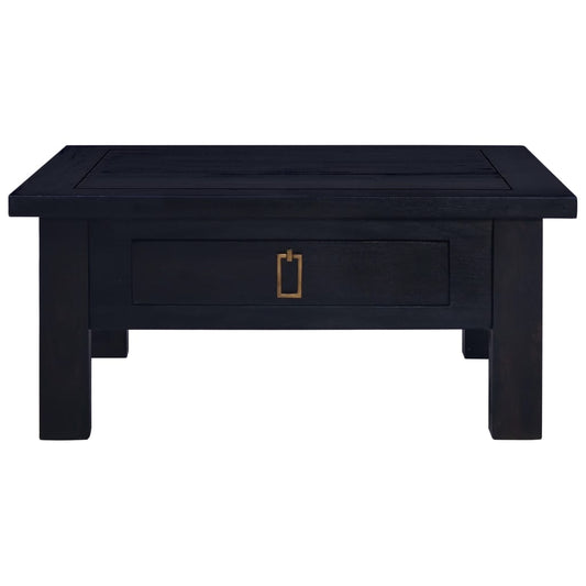 Mesa De Centro Madera Maciza Caoba Café Negro Claro 68x68x30 Cm_0