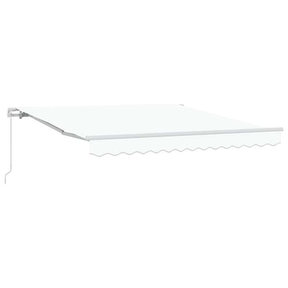 Toldo Retráctil Blanco 350 X 250 Cm Poliéster Y Aluminio_0