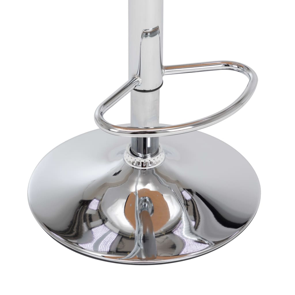 Taburetes De Cocina 2 Uds Madera Curvada Cuero Sintético Crema_5