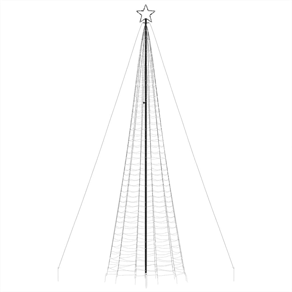 Vidaxl Árbol De Navidad Led Con Estacas 1534 Leds Colores 500 Cm_3