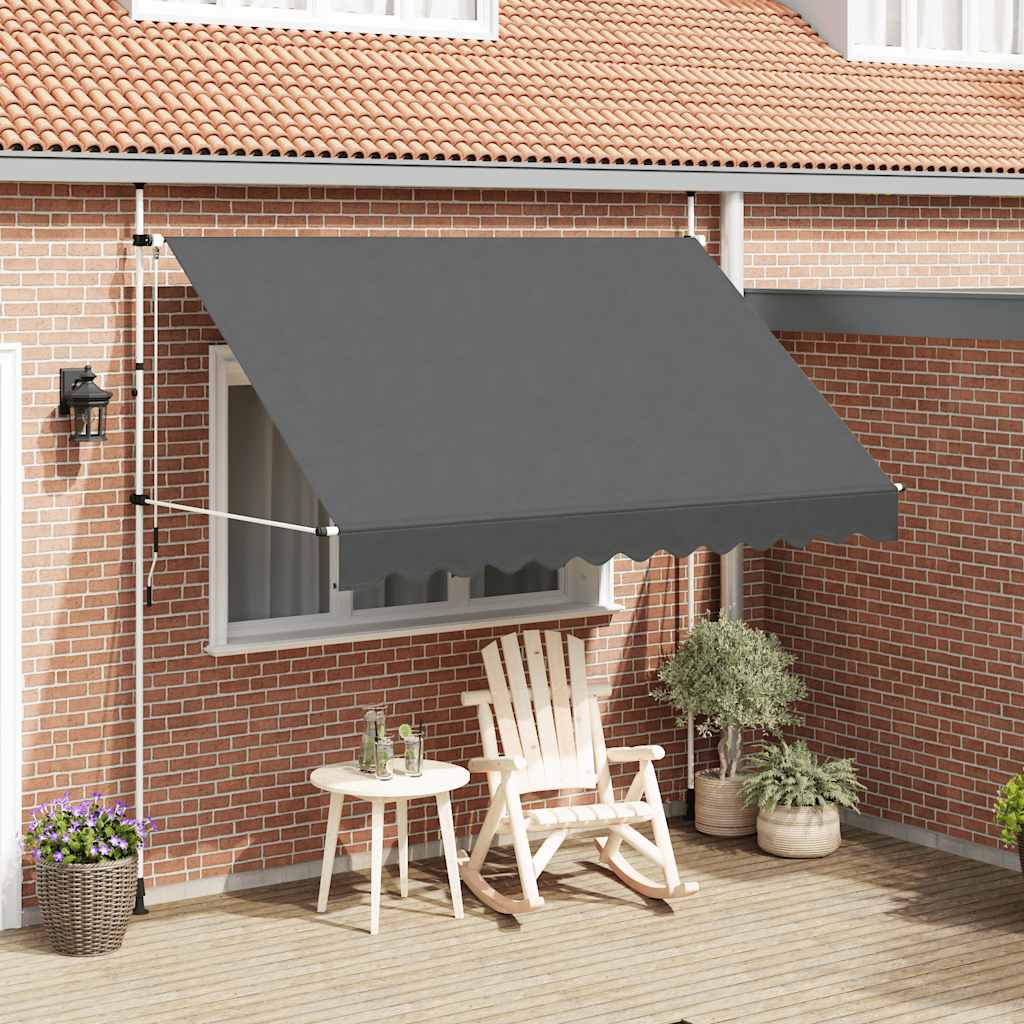 Toldo Retráctil De Operación Manual Antracita 300 Cm_1
