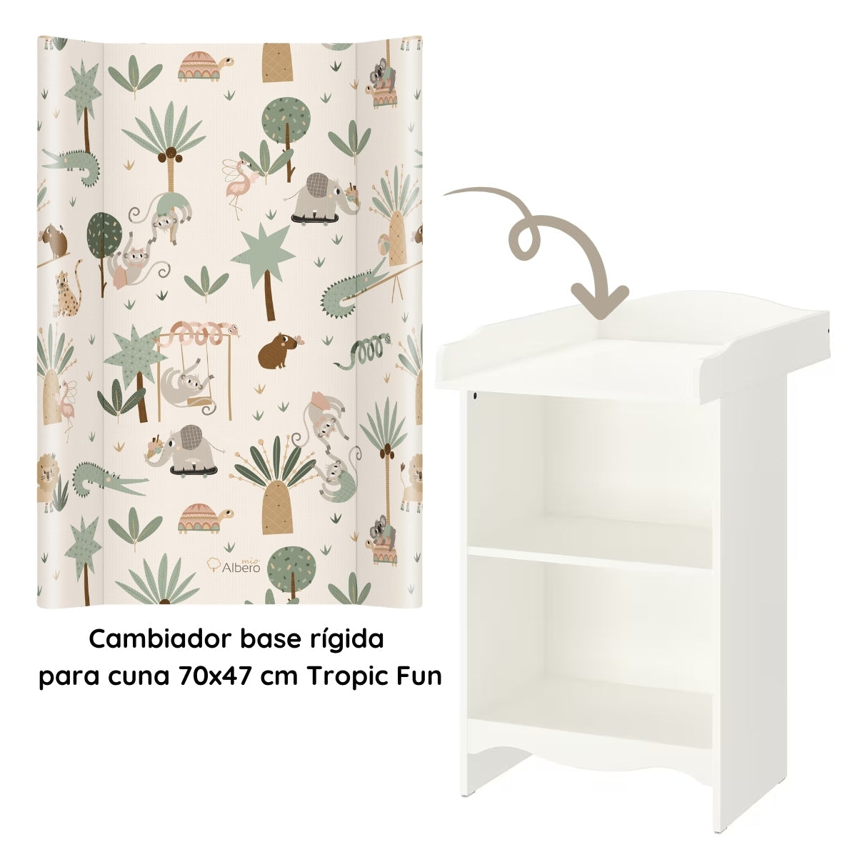 Cotton Color Cambiador Base Rígida 2 En 1 Para Cuna Y Cómoda_1