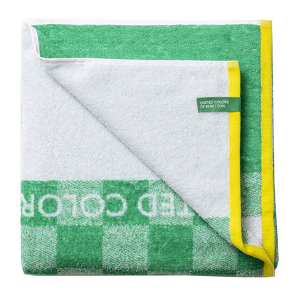 Toalla De Playa De Niño 70x140cm 450gsm 100% Algodón Verde Cuadros Kids_2