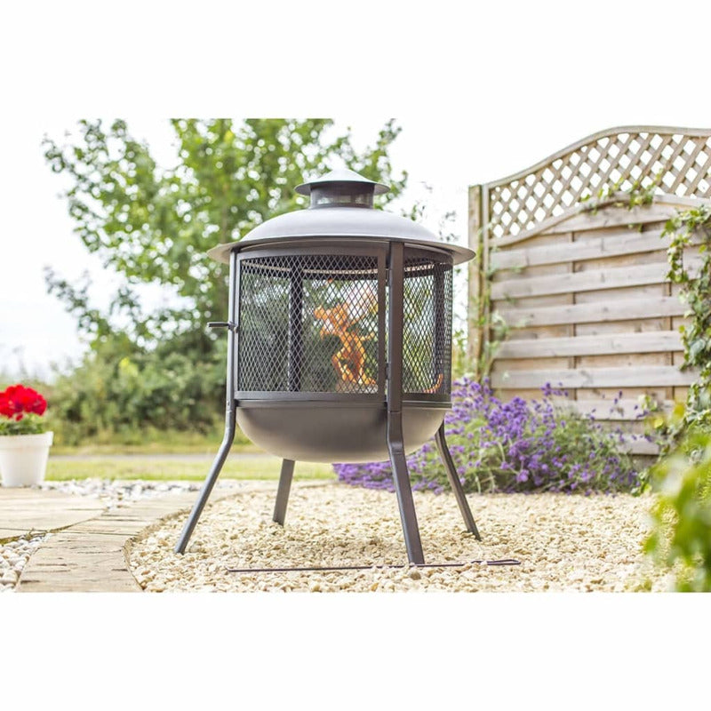 Redfire Chimenea Redonda Kansas Acero Negro 85019_1