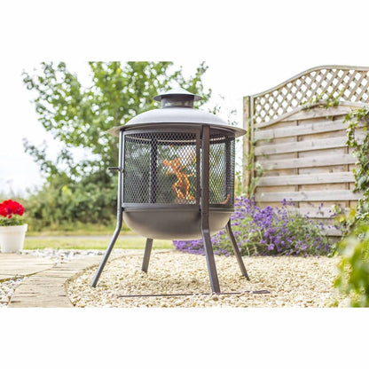 Redfire Chimenea Redonda Kansas Acero Negro 85019_1