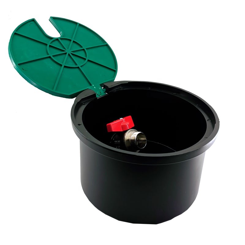 Arqueta De Riego Circular Con Hidrante Metálico Rosca Macho 3/4