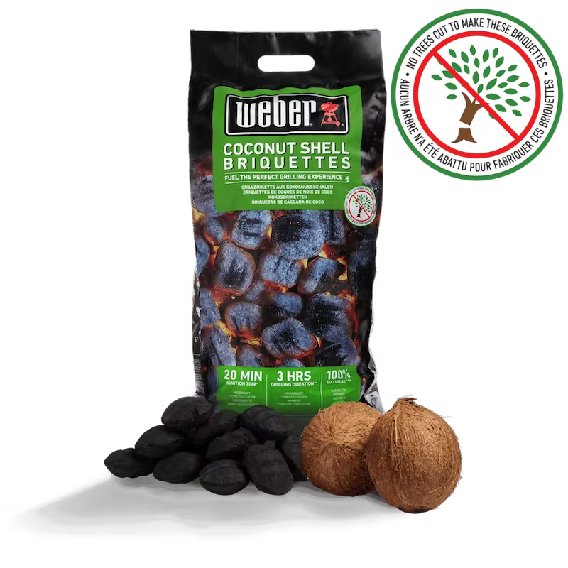 Briquetas De Cáscara De Coco Weber - 4kg_0