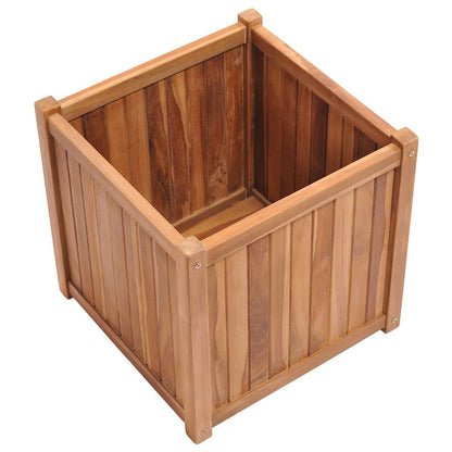 Arriate Elevado Madera Maciza De Teca 50x50x50 Cm_2