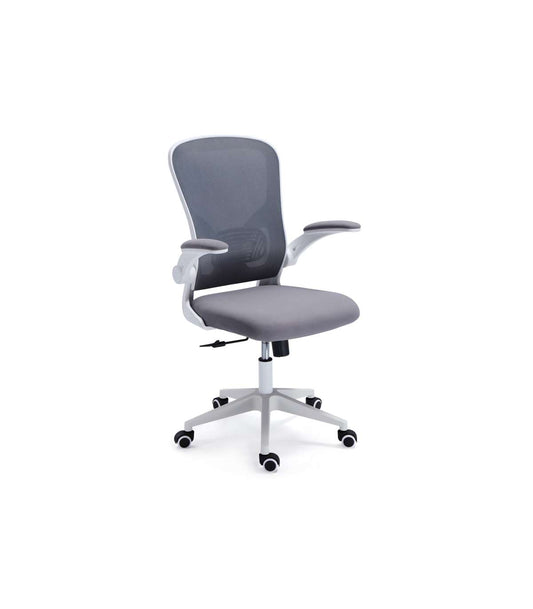 Silla Giratoria Regulable Lexi Tapizada En Tejido Red Transpirable Gris, 66x64x98-108cm (a_0