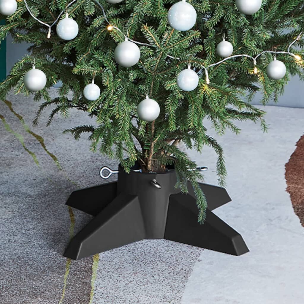 Vidaxl Soporte Para Árbol De Navidad Gris 55,5x55,5x15 Cm_1