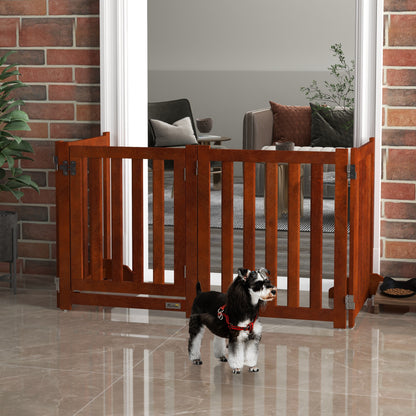 Pawhut Barrera De Seguridad Para Perros Plegable 205x30x60 Cm Con Soporte De Pie_1