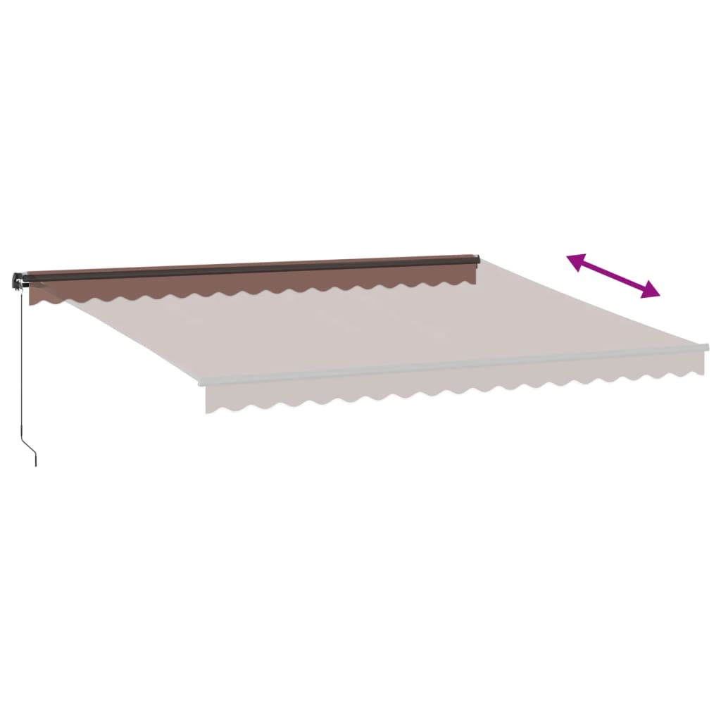 Toldo Retráctil Manual Marrón 450x350 Cm_4