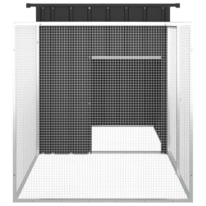 Vidaxl Jaula De Gallinas Acero Galvanizado Antracita 200x91x100 Cm_3