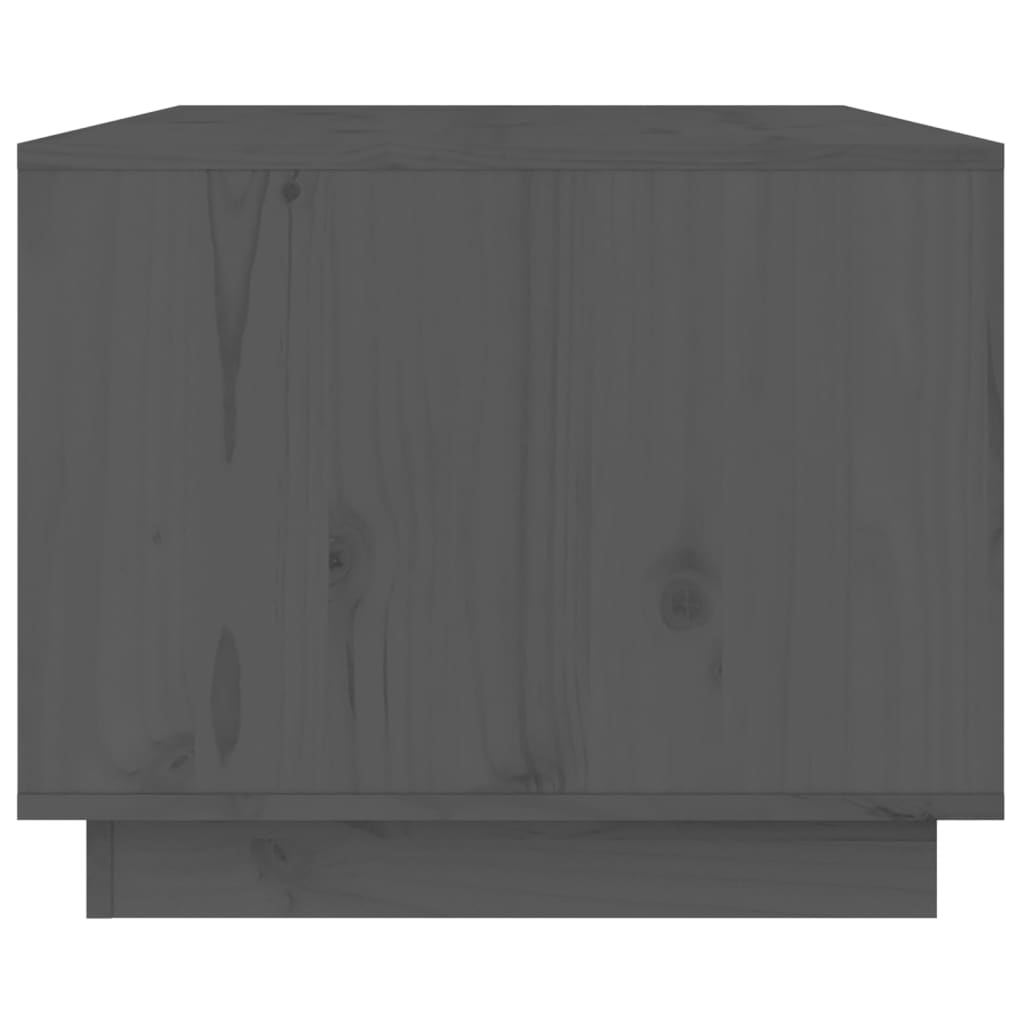 Mesa De Centro Madera Maciza De Pino Gris 80x50x40 Cm_4