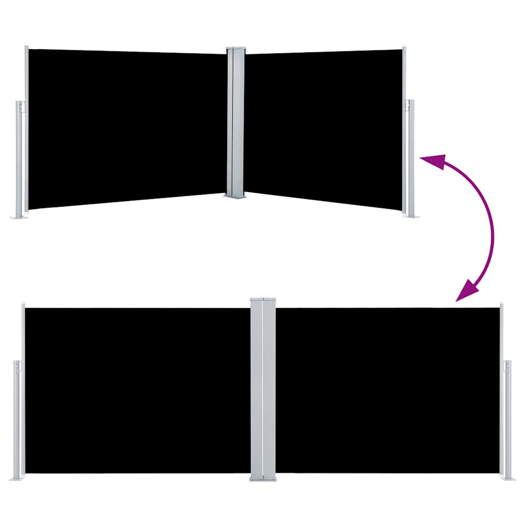 Vidaxl Toldo Lateral Retráctil Negro 120x1000 Cm_4