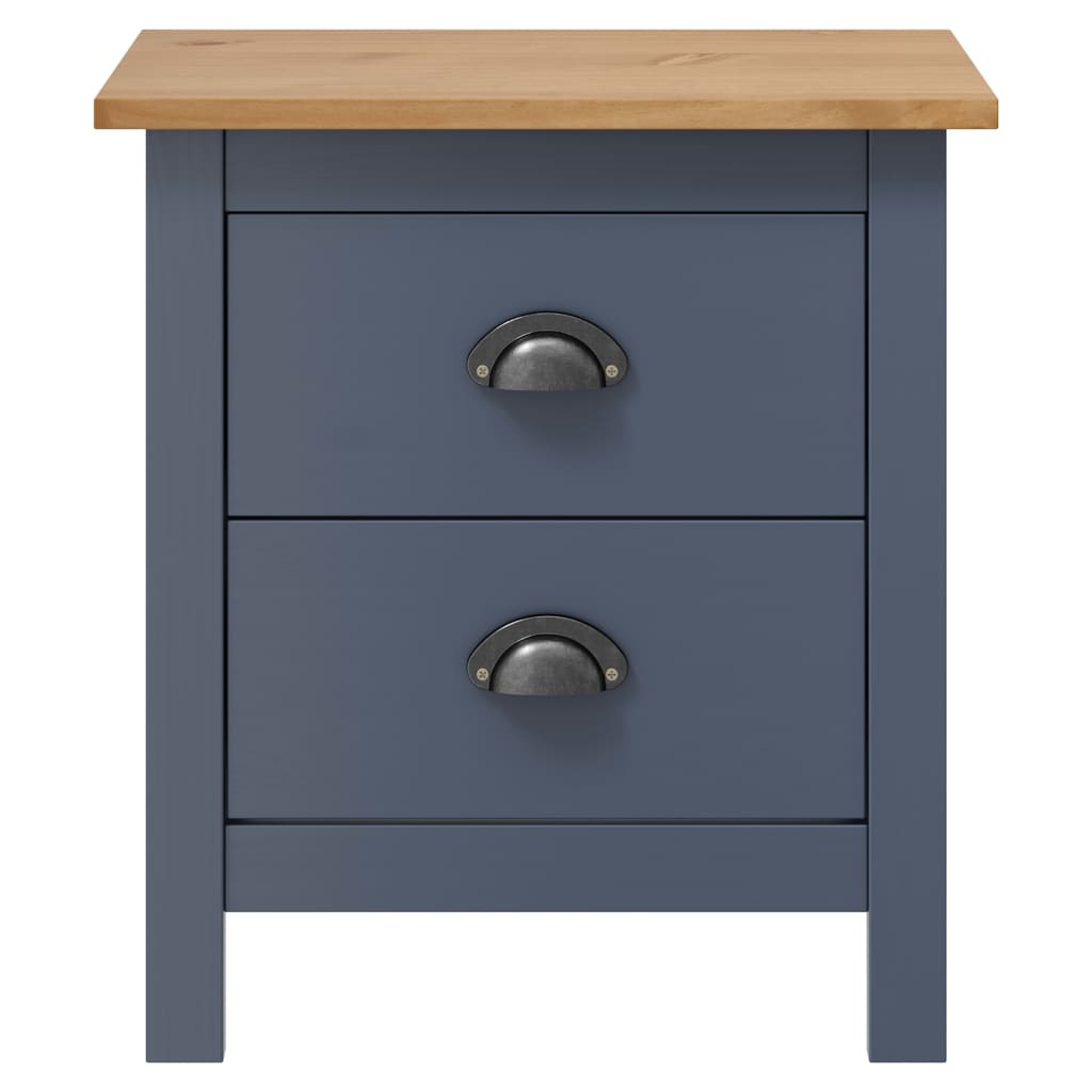 Mesitas De Noche Hill 2 Uds Madera De Pino Gris 46x35x49,5 Cm_1
