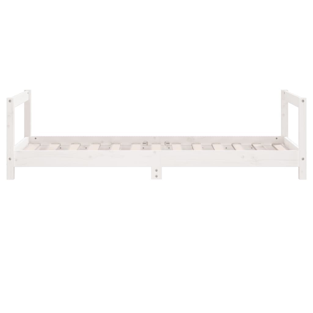 Vidaxl Estructura De Cama Para Niños Madera De Pino Blanco 80x160 Cm_4