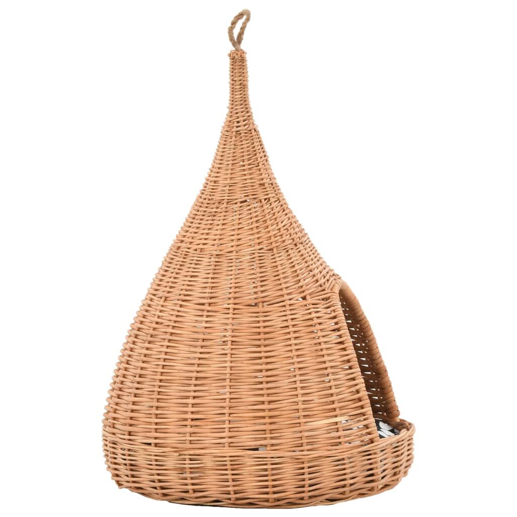 Vidaxl Casa Para Gatos Con Cojín Y Forma De Tipi Sauce Natural 40x60cm_3
