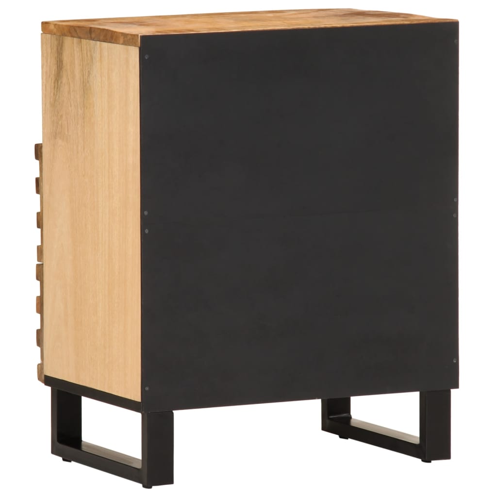 Mesita De Noche Madera Maciza De Acacia 50x34x62 Cm_3