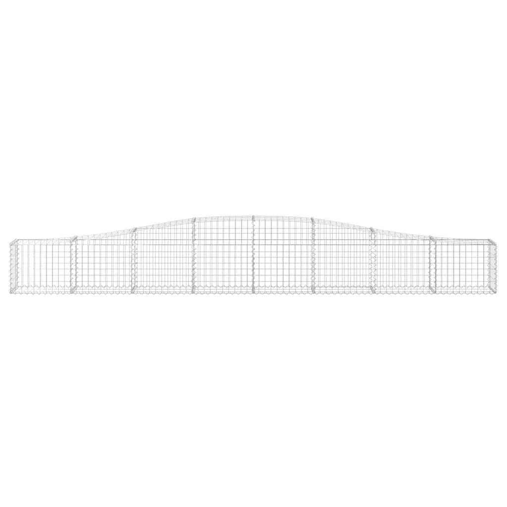 Cestas De Gaviones 9 Uds Forma De Arco Hierro 400x30x40/60 Cm_3