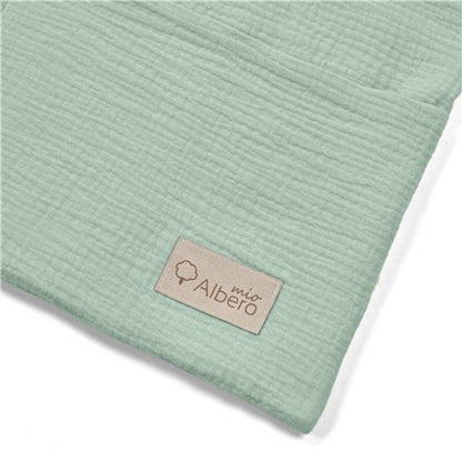 Organizador De Cuna Con Compartimentos Muselina Salvia_1