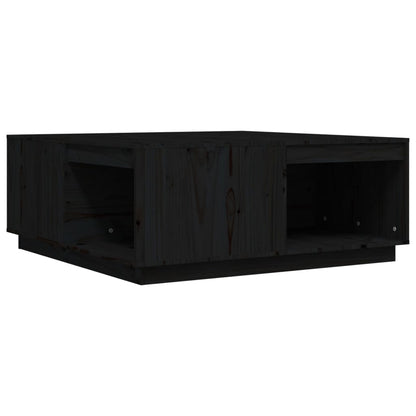 Mesa De Centro Madera Maciza De Pino Negro 100x101x40,5 Cm_0