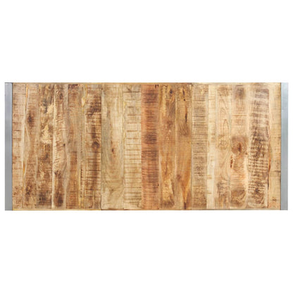 Mesa De Comedor Madera Maciza De Mango Rugosa 220x100x75 Cm_2