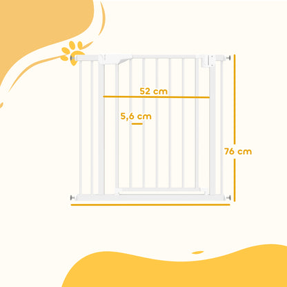 Pawhut Barrera De Seguridad Para Niños Y Perros Ancho De 76-88 Cm Blanco_2