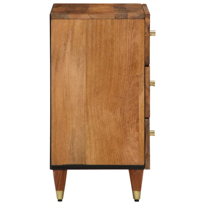Mesita De Noche Madera Maciza De Mango 50x33x62 Cm_2