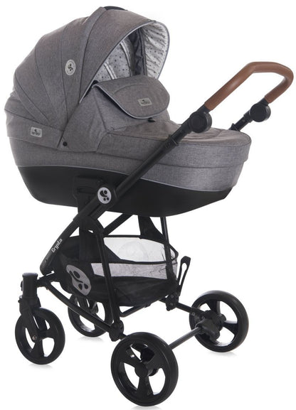 Carrito De Bebé Trio Con Capazo Duro Crysta Hasta 22 Kg Cool Grey_1