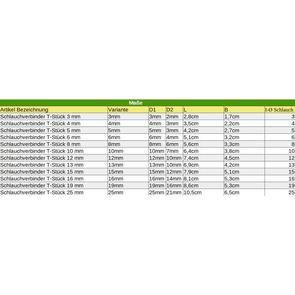Conector De Manguera De Plástico T-stück 8 Mm