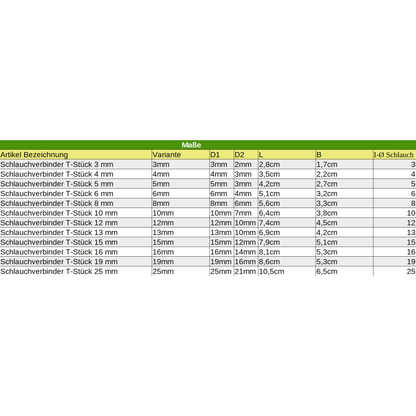 Conector De Manguera De Plástico T-pieza 25 Mm