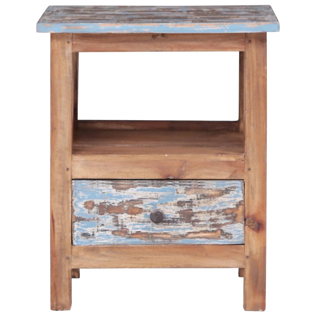 Mesita De Noche Madera Maciza De Caoba 41x30x50 Cm_2
