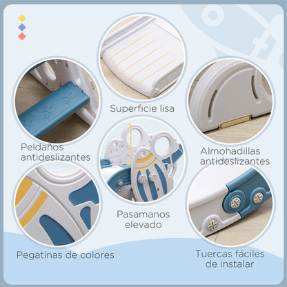 Aiyaplay Tobogán Para Niños De 18-36 Meses Con 3 Escaleras 157x46,5x80 Cm Gris_4