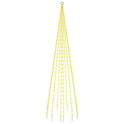 Vidaxl Árbol De Navidad En Asta De Bandera 310 Led Blanco Cálido 300cm_0