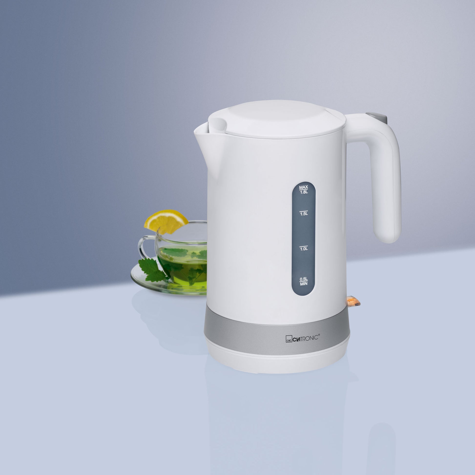 Hervidor Agua Eléctrico, 1,8 L, Sin Bpa, Resistencia Oculta, Inalámbrico, Apagado Automático Clatronic Wk 3452, 2200w