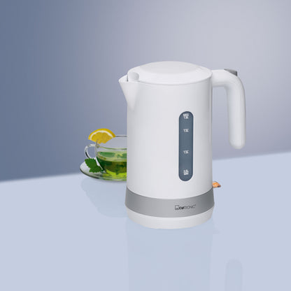 Hervidor Agua Eléctrico, 1,8 L, Sin Bpa, Resistencia Oculta, Inalámbrico, Apagado Automático Clatronic Wk 3452, 2200w
