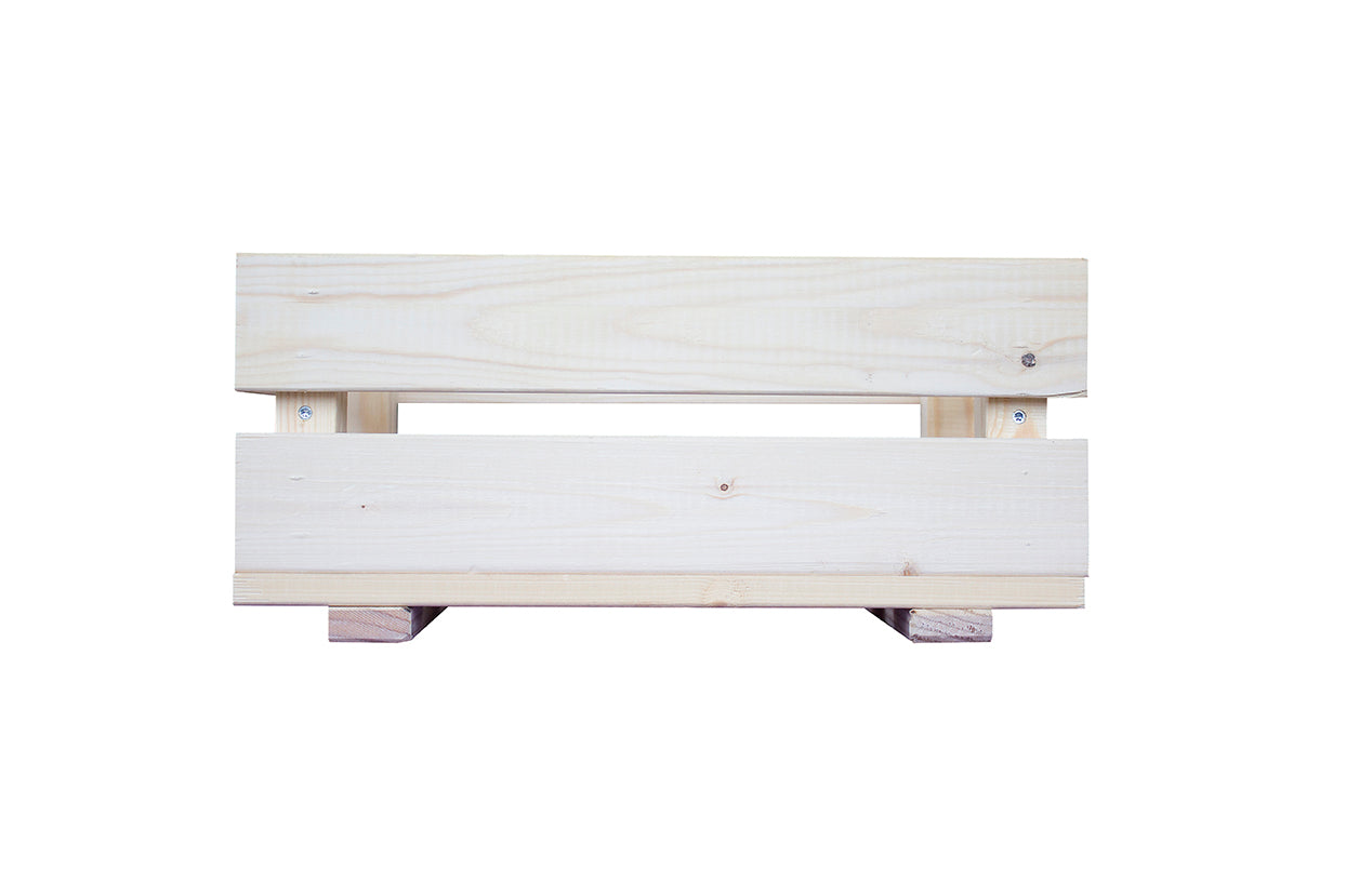 Caja De Fruta Decorativa De Madera Natural De 39 X 25,5 X 18 Cm_2