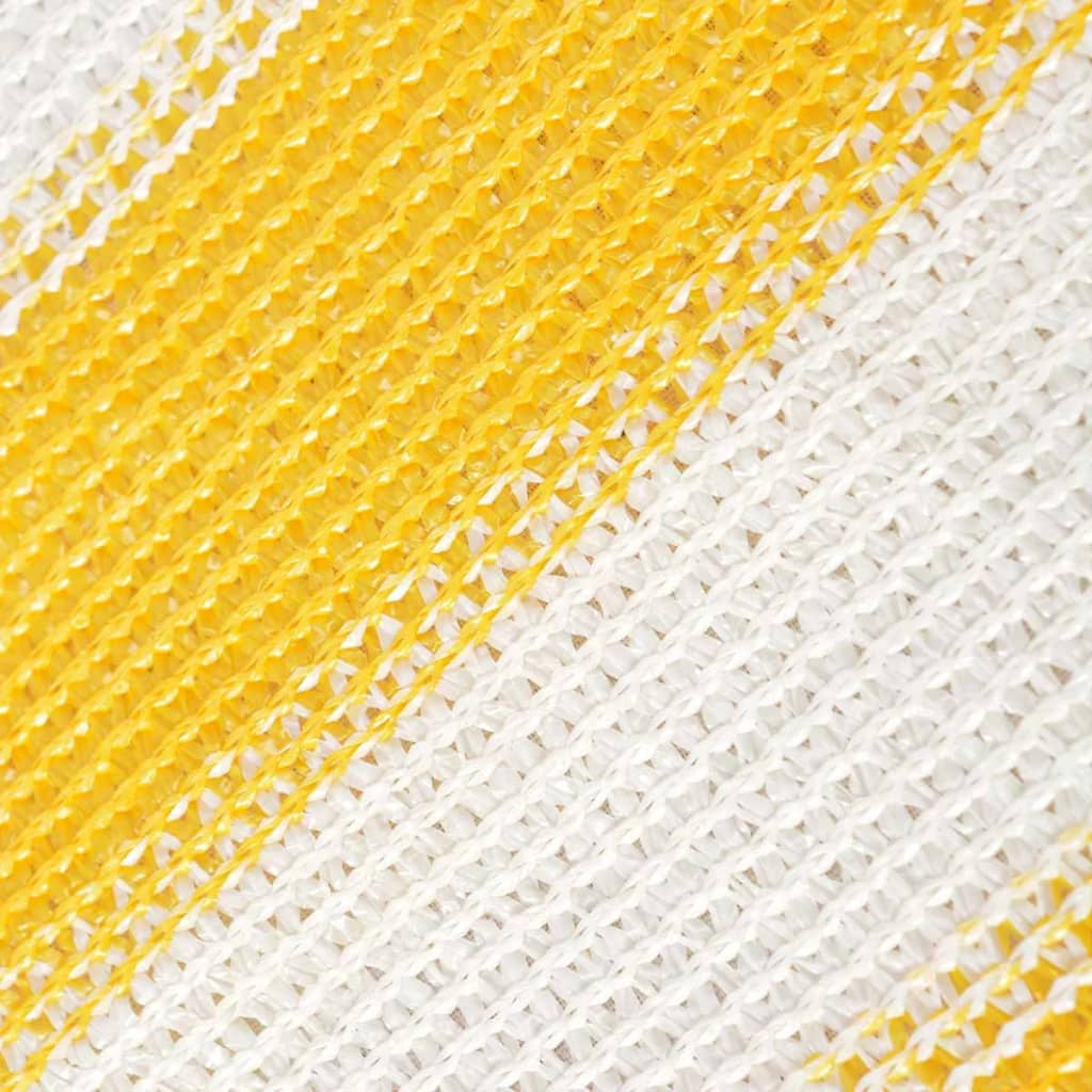 Vidaxl Toldo Para Balcón Hdpe 75x600 Cm Amarillo Y Blanco_1