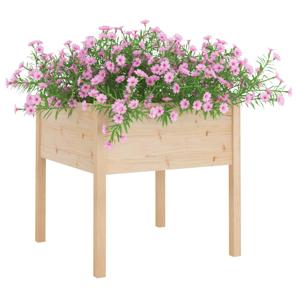 Jardineras 2 Uds Madera Maciza De Pino 70x70x70 Cm_2