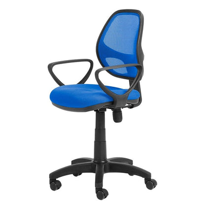 Silla De Escritorio Bari Pvc, Azul, 52,5 X 87-99 X 61cm_1