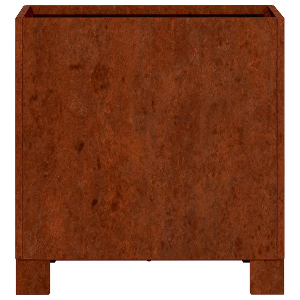 Jardinera Con Patas Acero Corten Oxidado 30x30x30 Cm_4