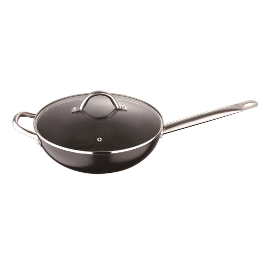 Wok 28x8.0cm Aluminio Prensado Inducción C/t Profesional Chef_0