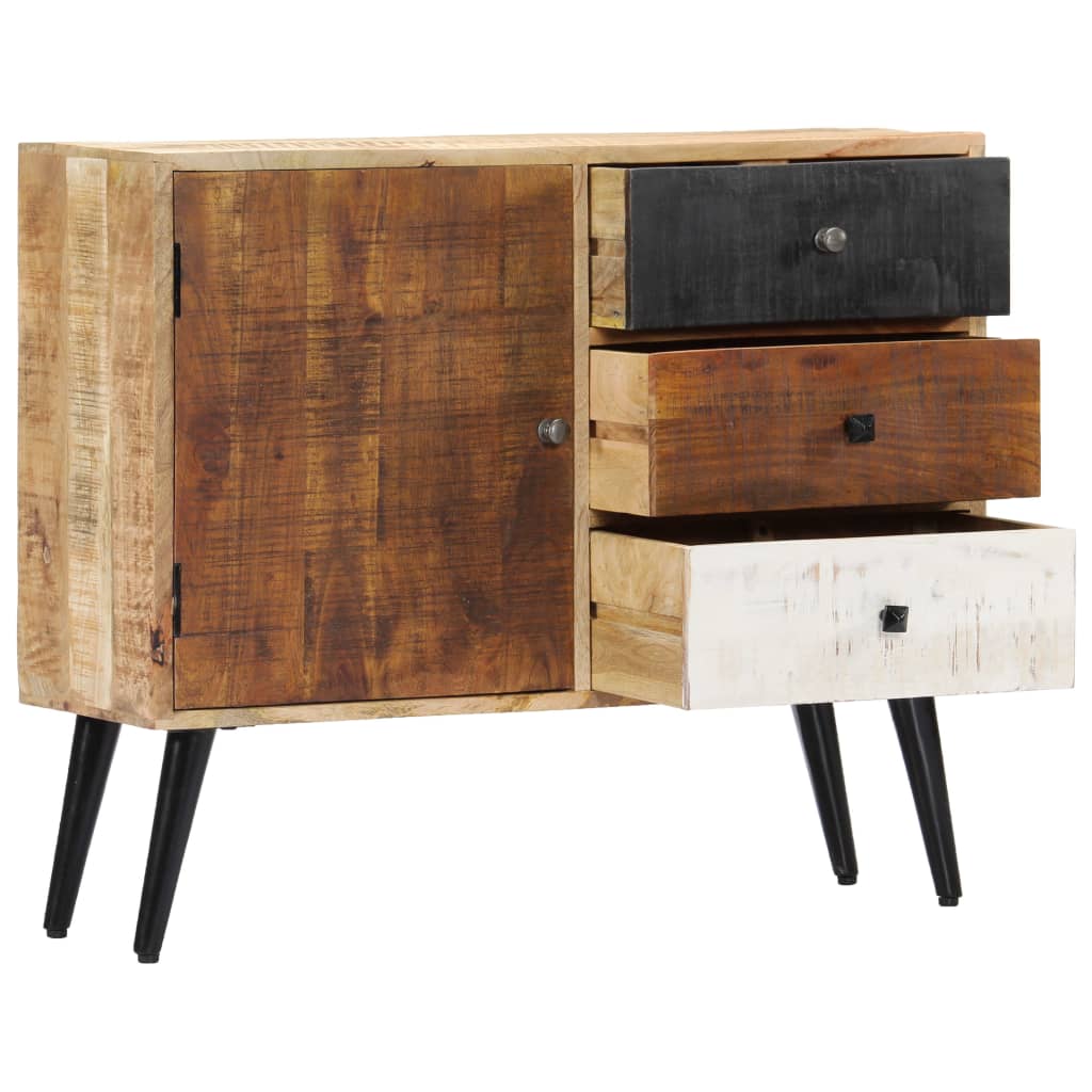 Aparador De Madera Maciza De Mango 88x30x73 Cm_3