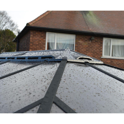 Cenador Martinique 3600 Gazebo De Aluminio gris Con Vidriado De policarbonato bronce Canopia by Palram