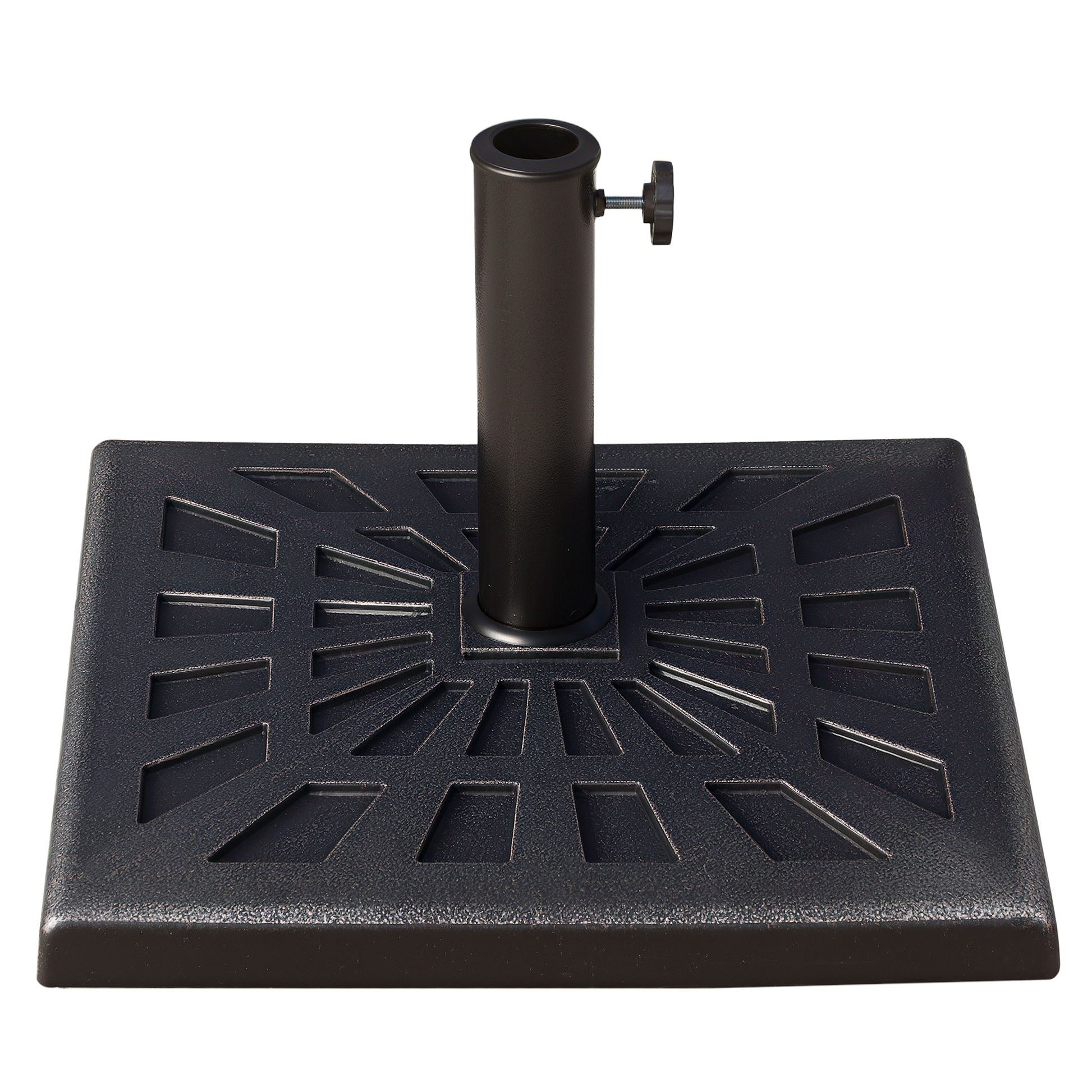 Outsunny Base De Sombrilla Peso 15 Kg Soporte Para Parasol De Resina Para Mástiles De Ø3_0