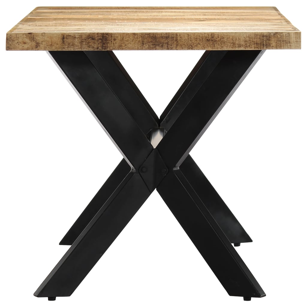 Mesa De Comedor Madera Maciza De Mango Rugosa 140x70x75 Cm_1