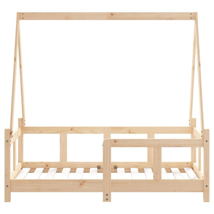 Vidaxl Estructura De Cama Para Niños Madera Maciza De Pino 70x140 Cm_4