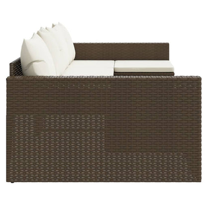 Vidaxl Set Muebles De Jardín 2 Piezas Y Cojines Ratán Sintético Marrón_4